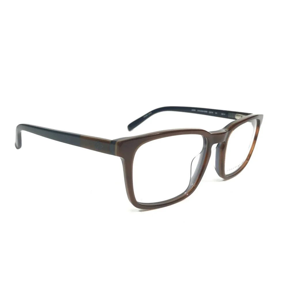 Joseph Abboud Eyeglasses Frames JA4065 210 JAVA HORN Brown Blue Square 53-18-140